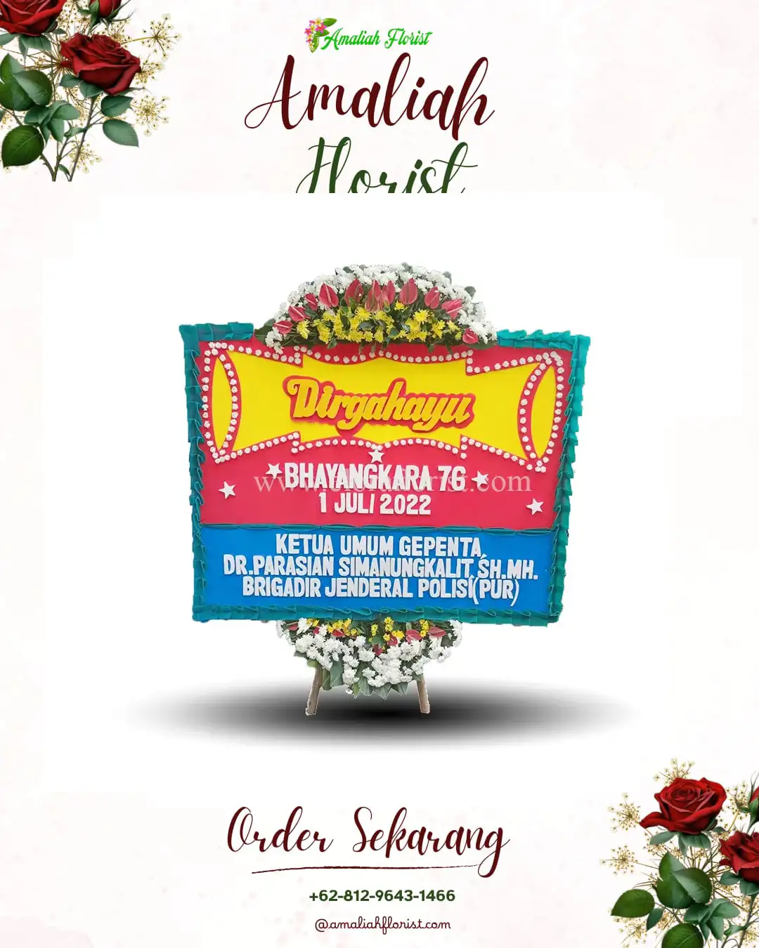 Papan Bunga HUT Ulang Tahun Siatas Barita